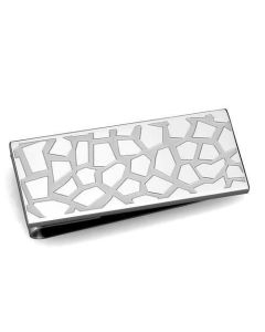JCE2092 High polished (no plating) Stainless Steel Money clip with No Stone