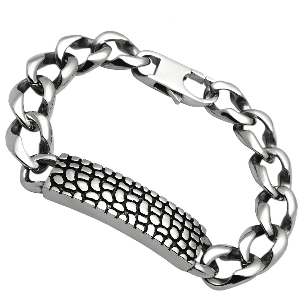 JCE566 High polished (no plating) Stainless Steel Bracelet with No Stone